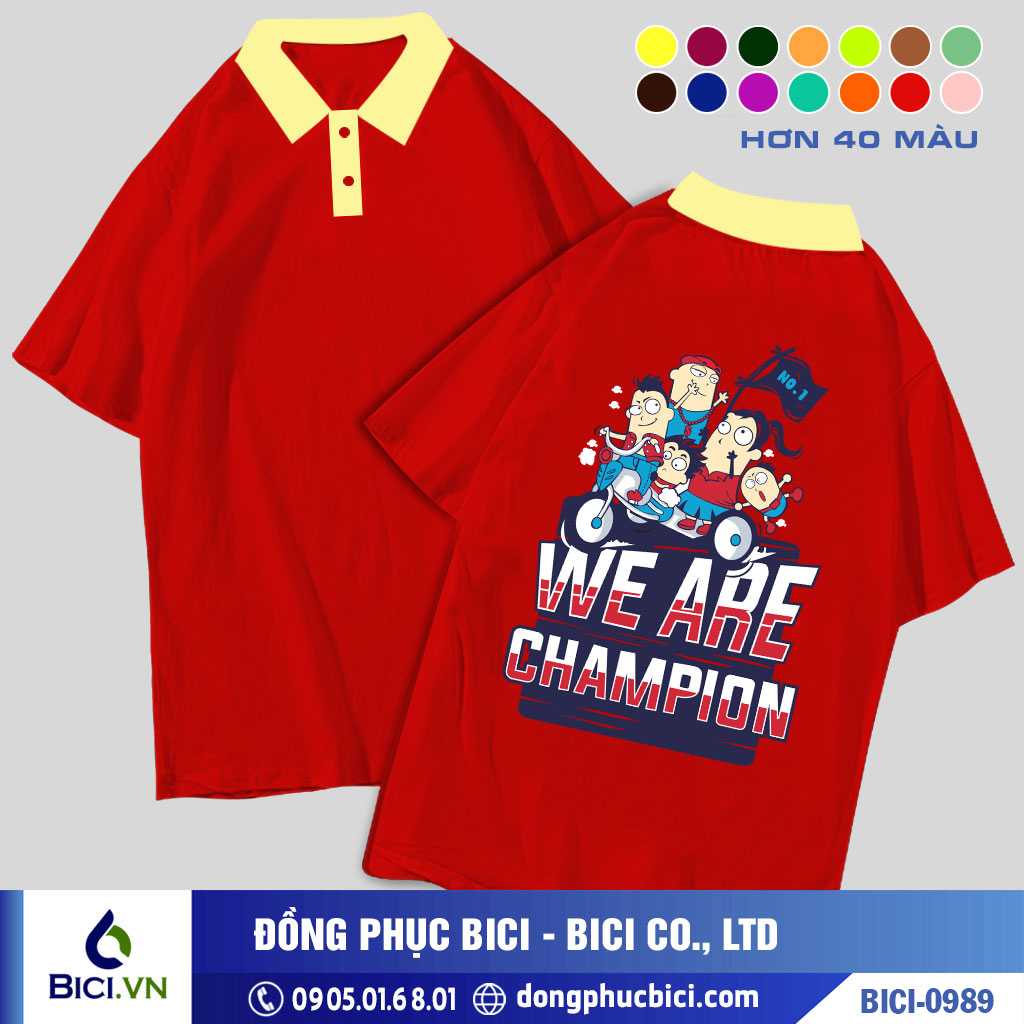 BICI-0989 - Áo Lớp We Are Champion Cực Ngầu